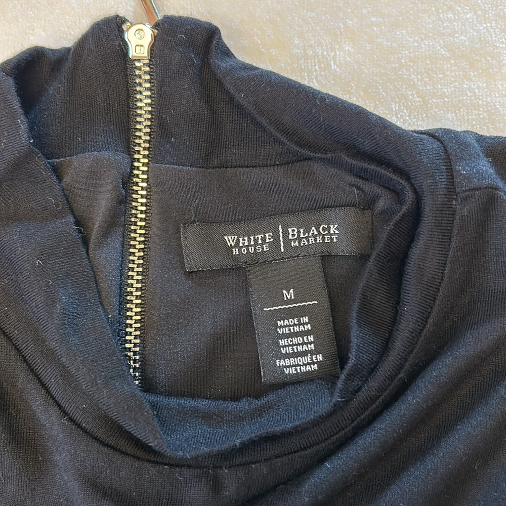 White House Black Market Black Sleeveless Top Size M - Picture 3 of 6